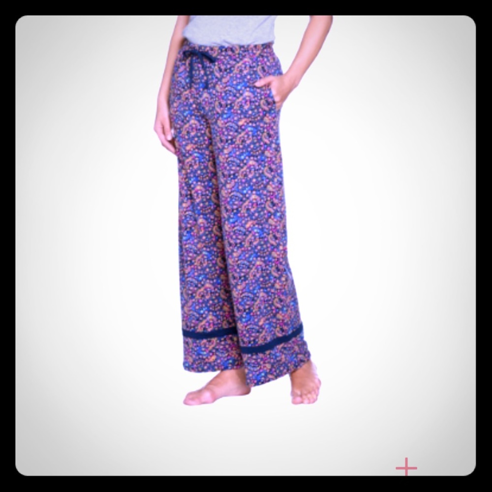 NEW! Cuddl Duds Paisley Pallazzo Lounge Pants